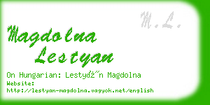 magdolna lestyan business card